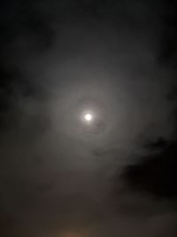 Low angle view of moon in sky