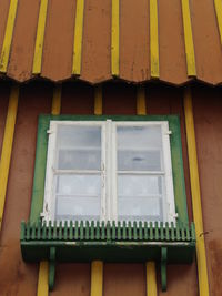 Low angle view of multi colored building