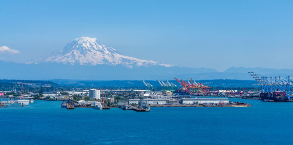 A view of the port of tacoma n washington state.