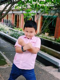 Portrait of boy standing