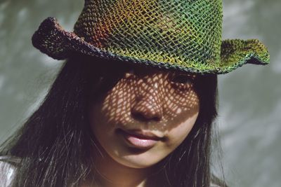 Close-up portrait of a young woman