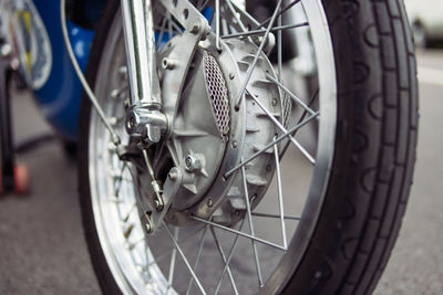 Close-up of motorcycle