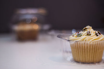 Close-up of food on table