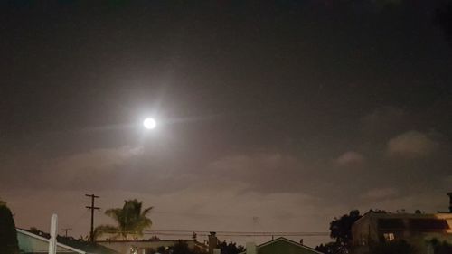 Scenic view of moon against sky at night