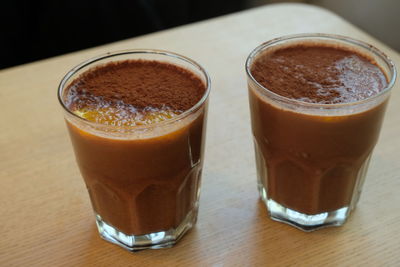 Close-up of coffee on table