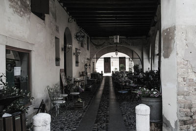 Empty corridor of building