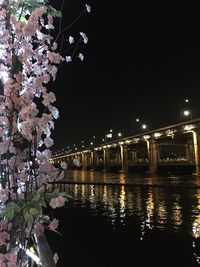 Illuminated city at night