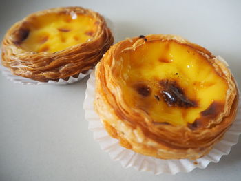 Close-up of pastry on table