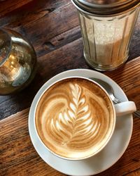 Coffee cup on table