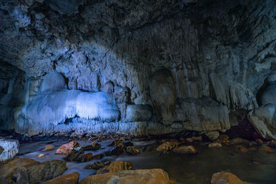 Rock formations in cave