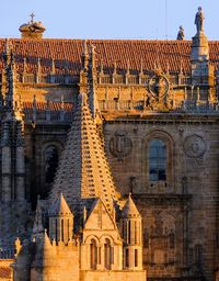 Low angle view of historic building. catedral de plasencia 