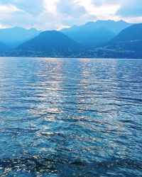 Scenic view of lake against mountains