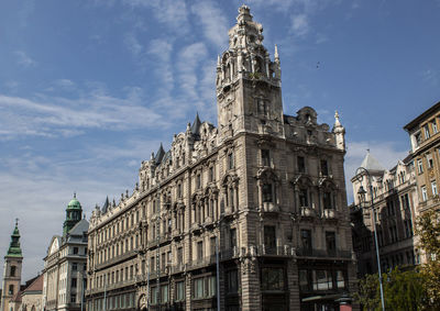 Low angle view of buildings against sky