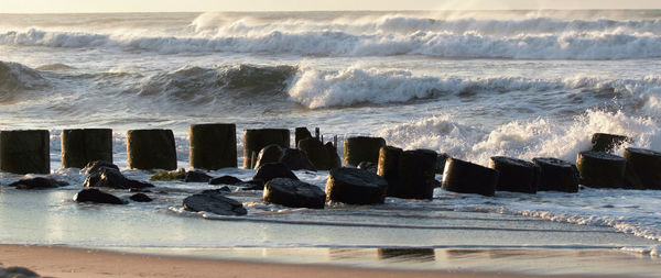 Scenic view of sea waves