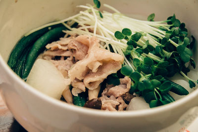 Close-up of food on table