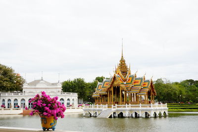 View of thai style pavilion against sky