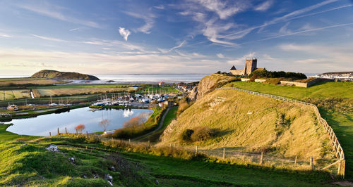 Panoramic view of castle against sky