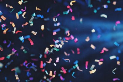 View of illuminated building