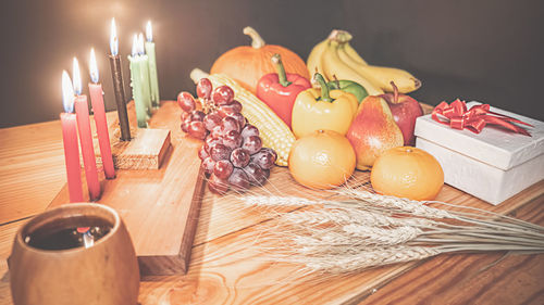 Close-up of cake on table