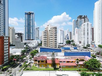 Modern cityscape against sky