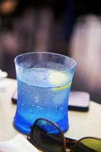 Close-up of drink on table