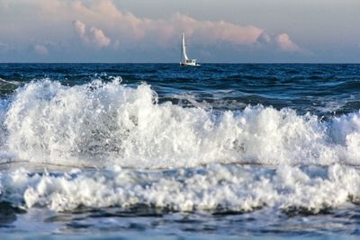 Scenic view of sea against sky