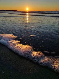 Scenic view of sea during sunset