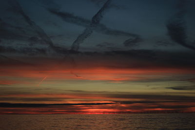 Dramatic sky over sea