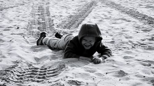 Woman enjoying at beach