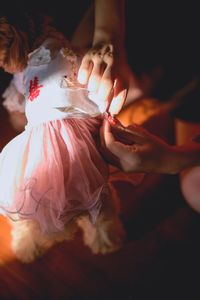 Close-up of woman hands