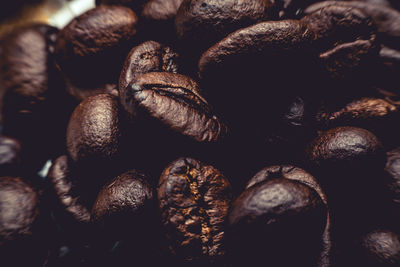 Full frame shot of roasted coffee beans