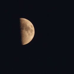 Low angle view of moon in sky