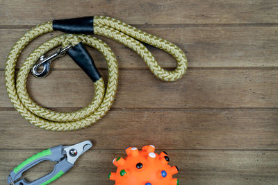 High angle view of stuffed toy on table