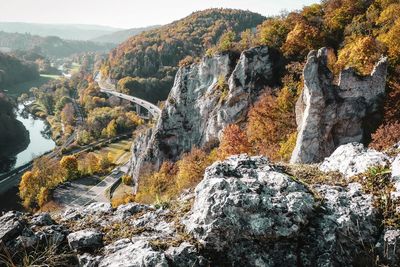 Scenic view of danube valley 