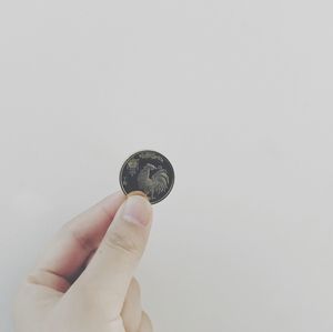 Close-up of person holding hand