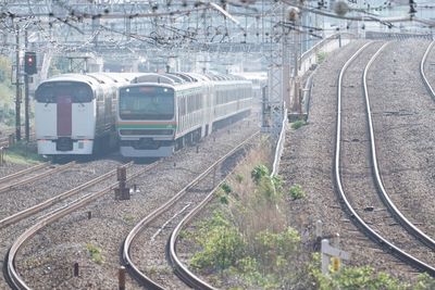 Train on railroad track