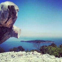 Rocks in sea