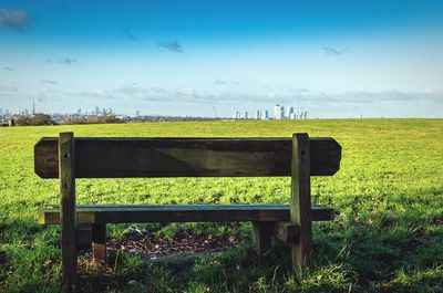 View of agricultural field against sky