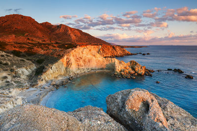 Coastal landscape near kalo nero village in southern crete.