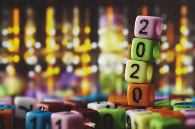 Close-up of toy toys