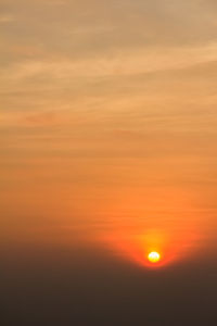 Scenic view of silhouette landscape against romantic sky at sunset