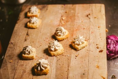 Close-up of food on cutting board