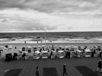 Hooded chair at beach