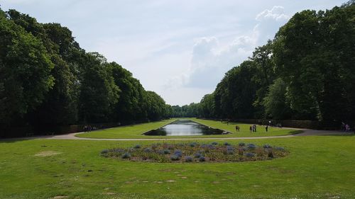 Scenic view of park against sky