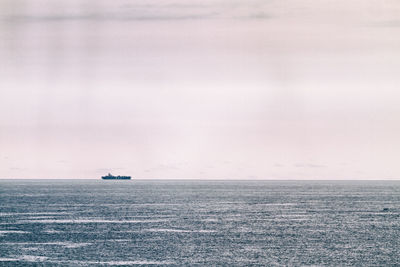 Boat sailing in sea