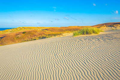 Scenic view of desert against sky