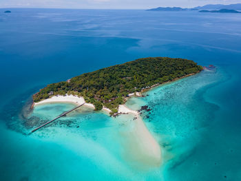 High angle view of sea against sky