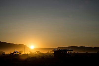 Sunset over landscape