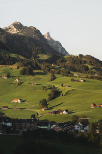 Beautiful swiss landscape in the appenzellerland region.