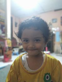 Close-up portrait of cute girl